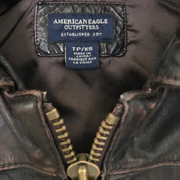 American Eagle leather jacket - Picture 3 of 4